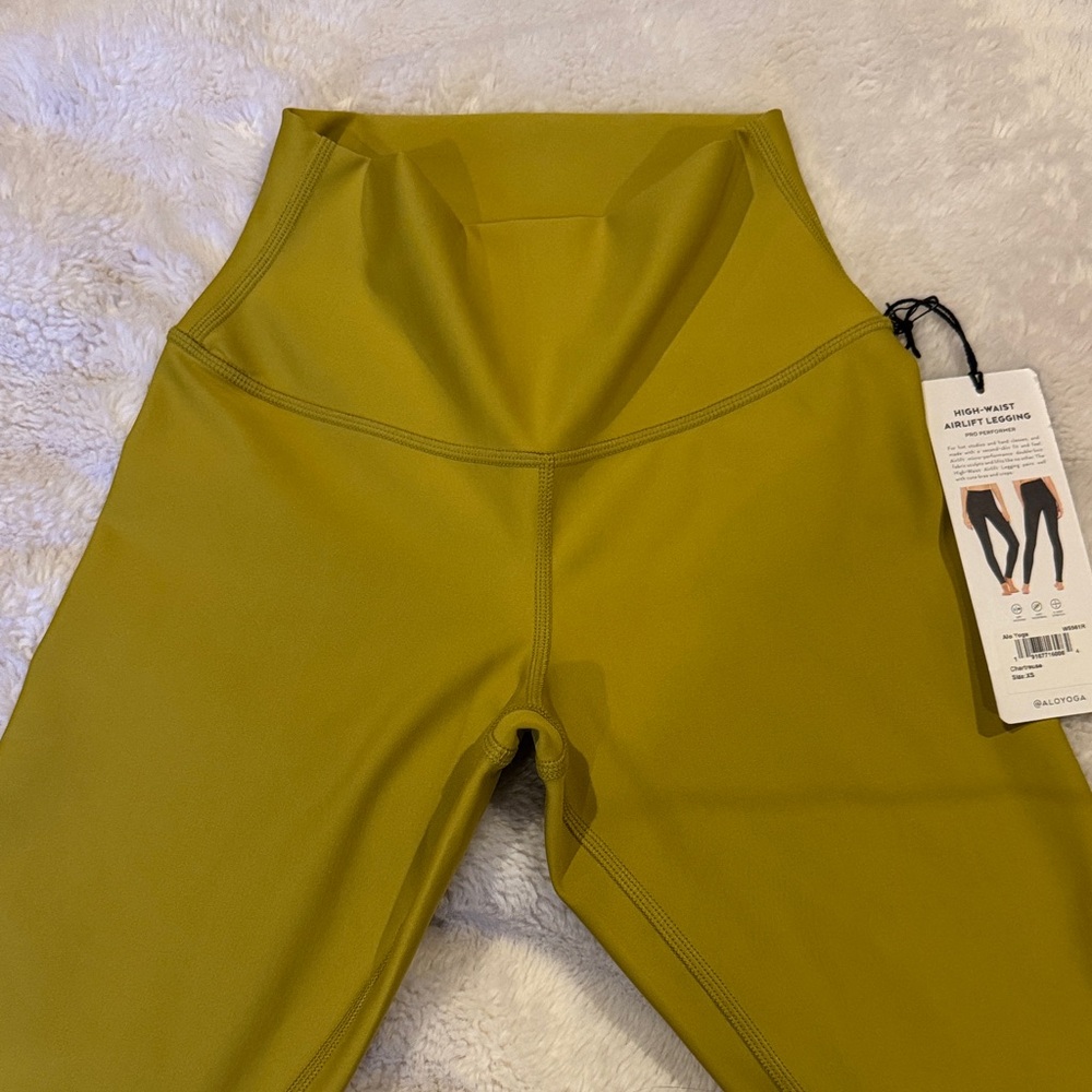 ALO High Waist Yellow/Green  Leggings ~